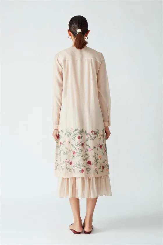 Payal Pratap   -   Rock Garden Sedum Embroidered Dress with Slip (2pcs)