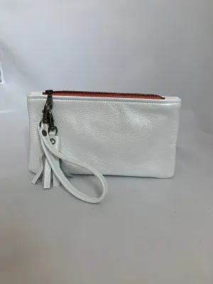 Pearl White Molly with Peony Pink zipper