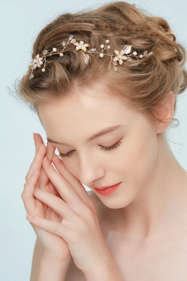 Pearly Headdress Simple Style Wedding Headdress-860182