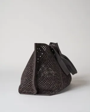perfed tote - slate leopard castoro