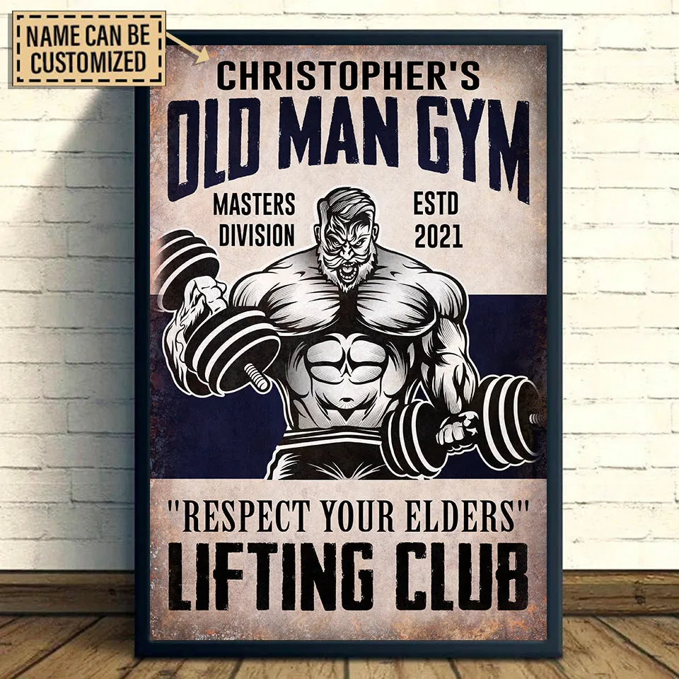 Personalized Lifting Club Respect Your Elders Poster