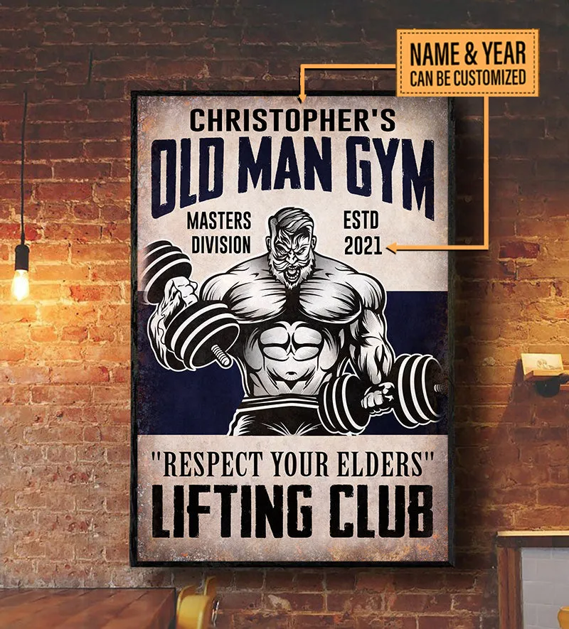 Personalized Lifting Club Respect Your Elders Poster