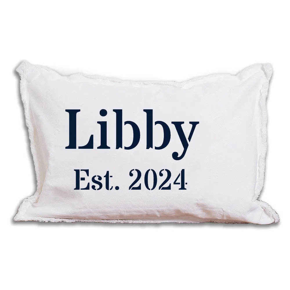Personalized Word   Year Lumbar Pillow