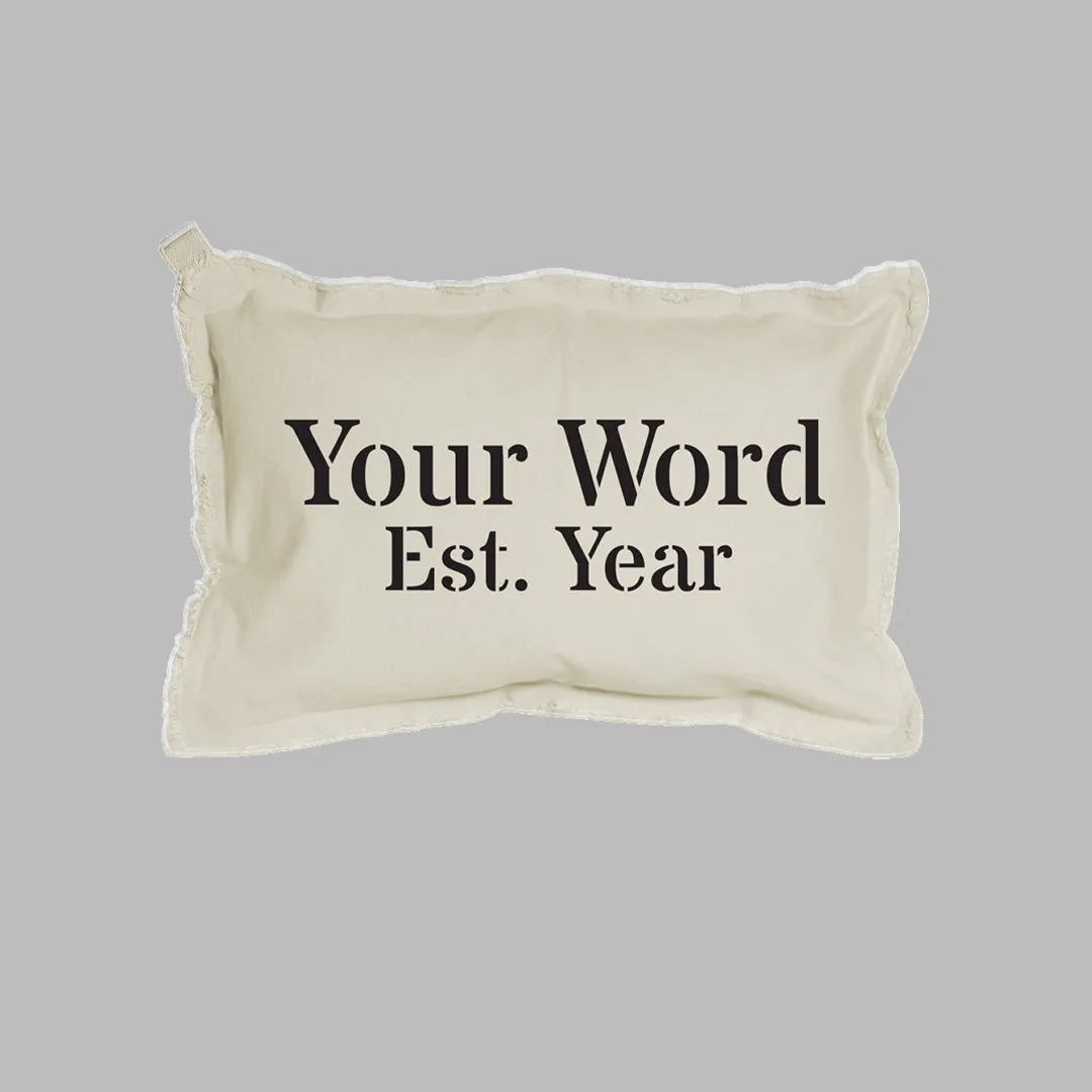 Personalized Word   Year Lumbar Pillow