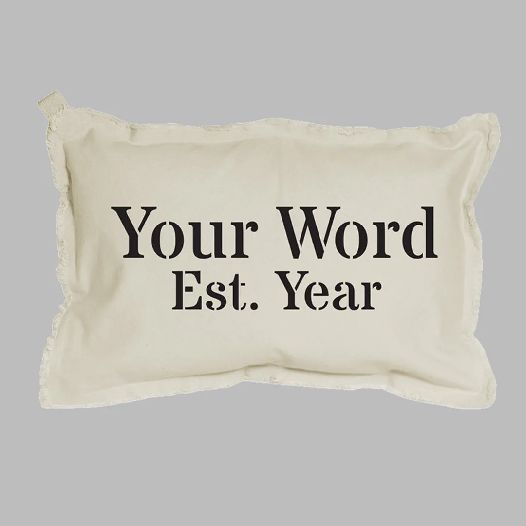 Personalized Word   Year Lumbar Pillow