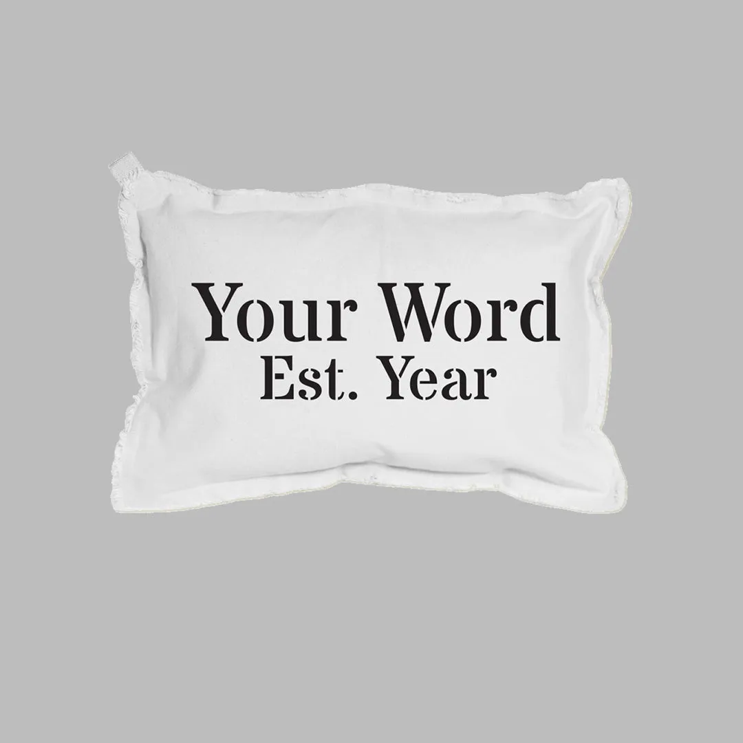 Personalized Word   Year Lumbar Pillow