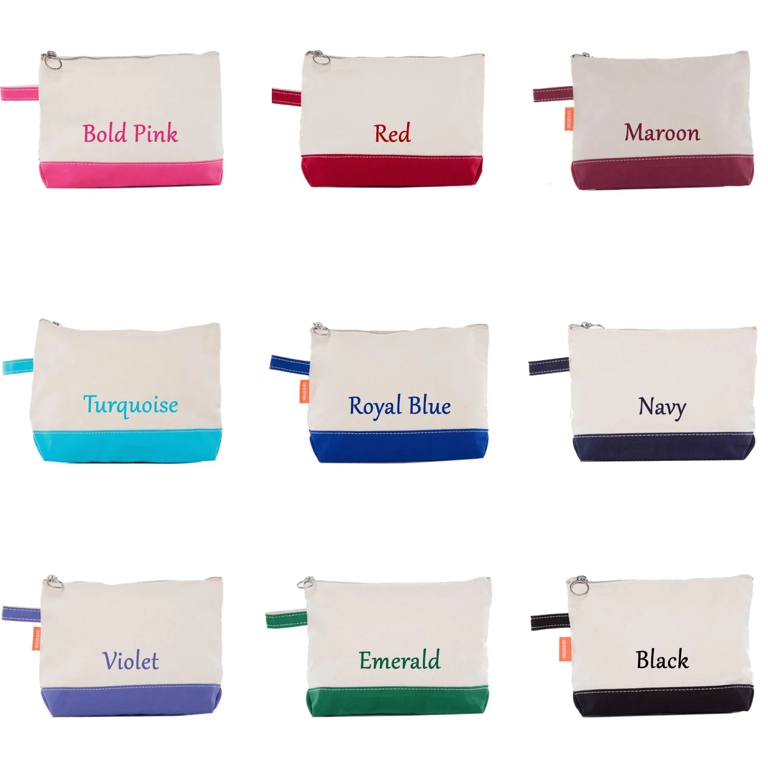 Phi Mu Canvas Cosmetic Bag