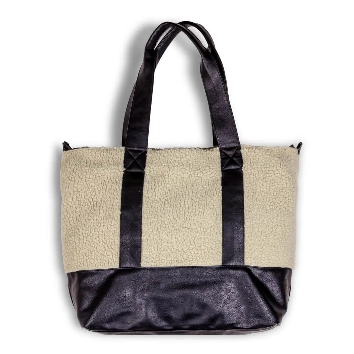 Plátenná taška Grimey Wear Iam Sherpa Tote Bag krémovo-biela