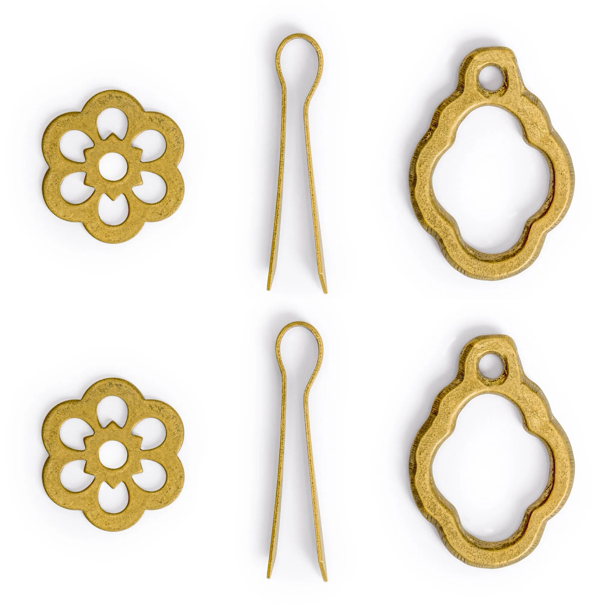 Plum Flower Pulls - 1.9" - Set of 2