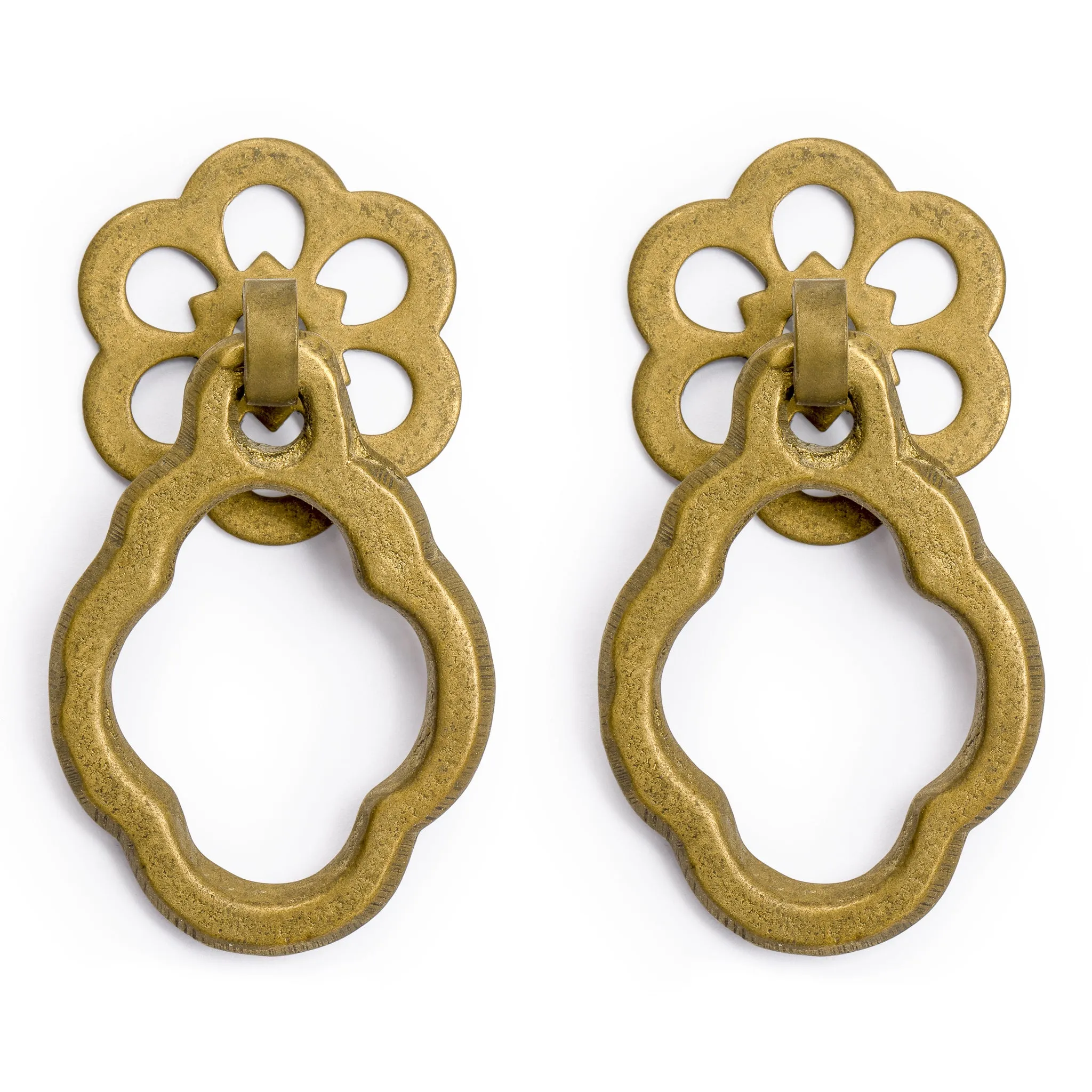 Plum Flower Pulls - 1.9" - Set of 2