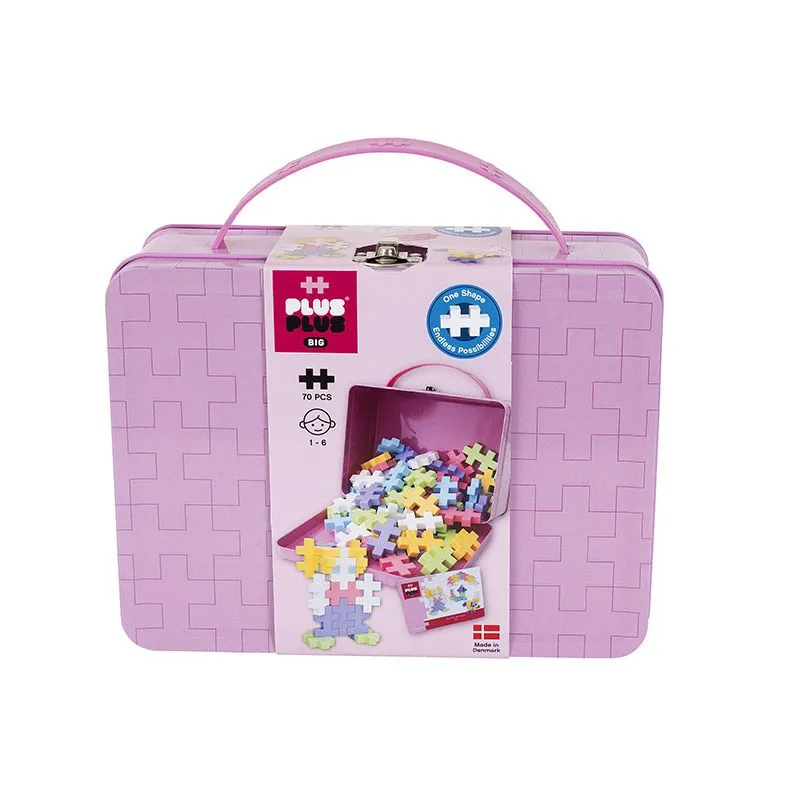 PlusPlus Metal Suitcase - Big Pastel - 70 pcs