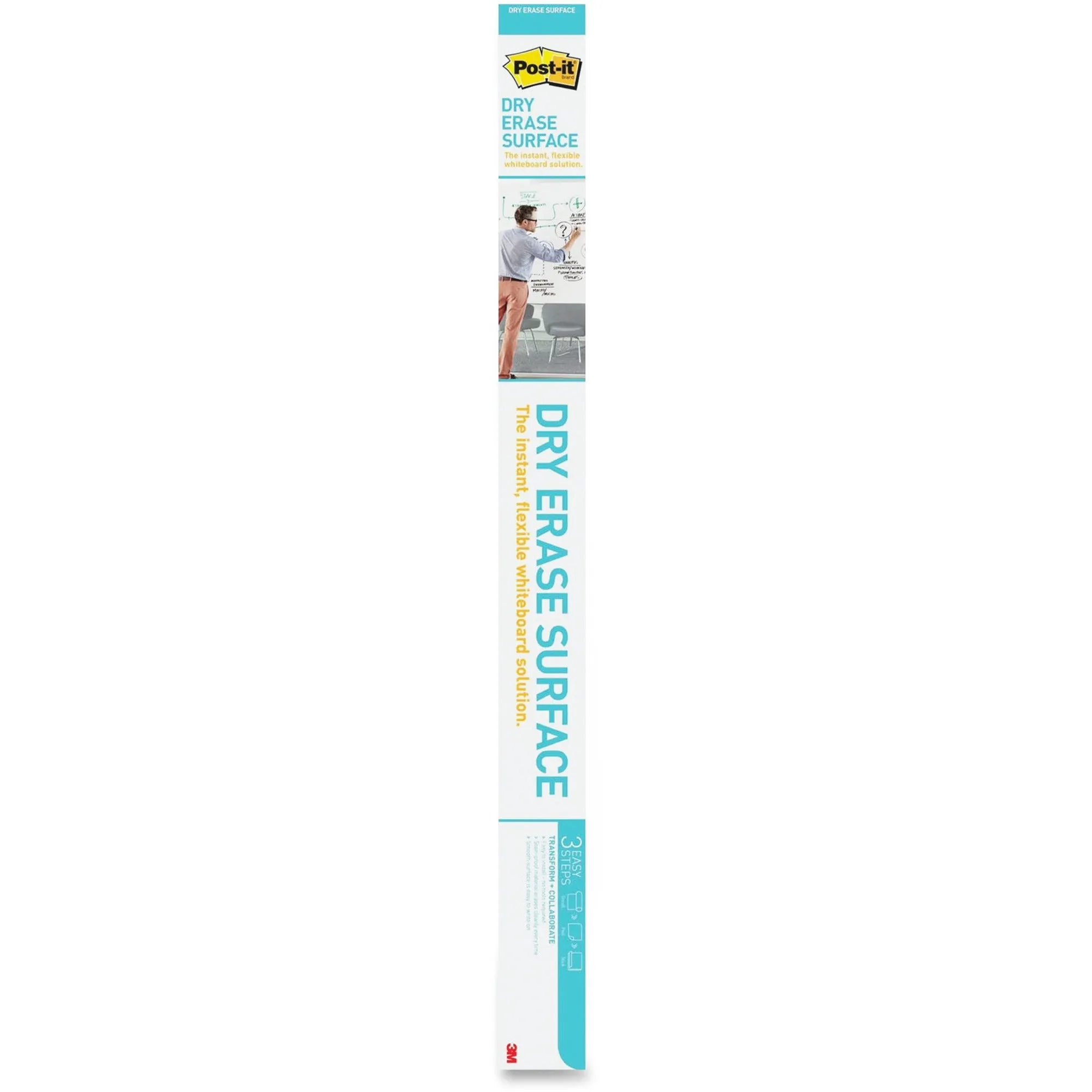 Post-it Self-Stick Dry Erase Film Surface, 96 x 48, White