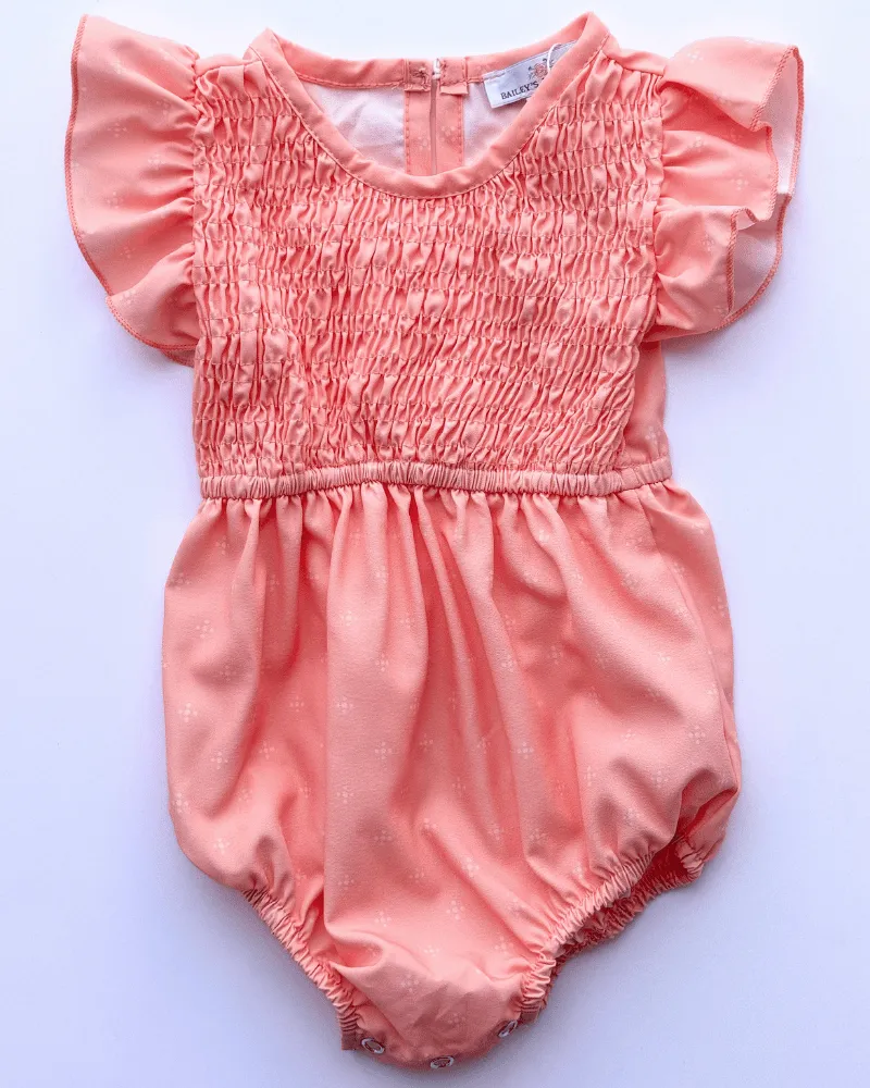 PREORDER! Astrid Flutter Sleeve Bubble Romper - Simple Spring