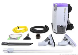 Proteam Super Coach Pro 6 QT Quart Backpack Vacuum Cleaner With Problade Tool Kit