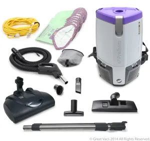 Proteam Super CoachPro 6 Commercial Backpack Vacuum w/ Wessel Werk Head