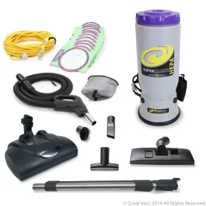Proteam Super QuarterVac Commercial Backpack Vacuum w/ Wessel Werk Head