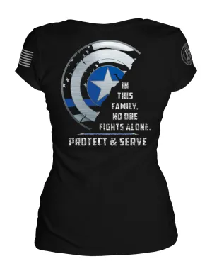 Protect and Serve Women's V-Neck Tee