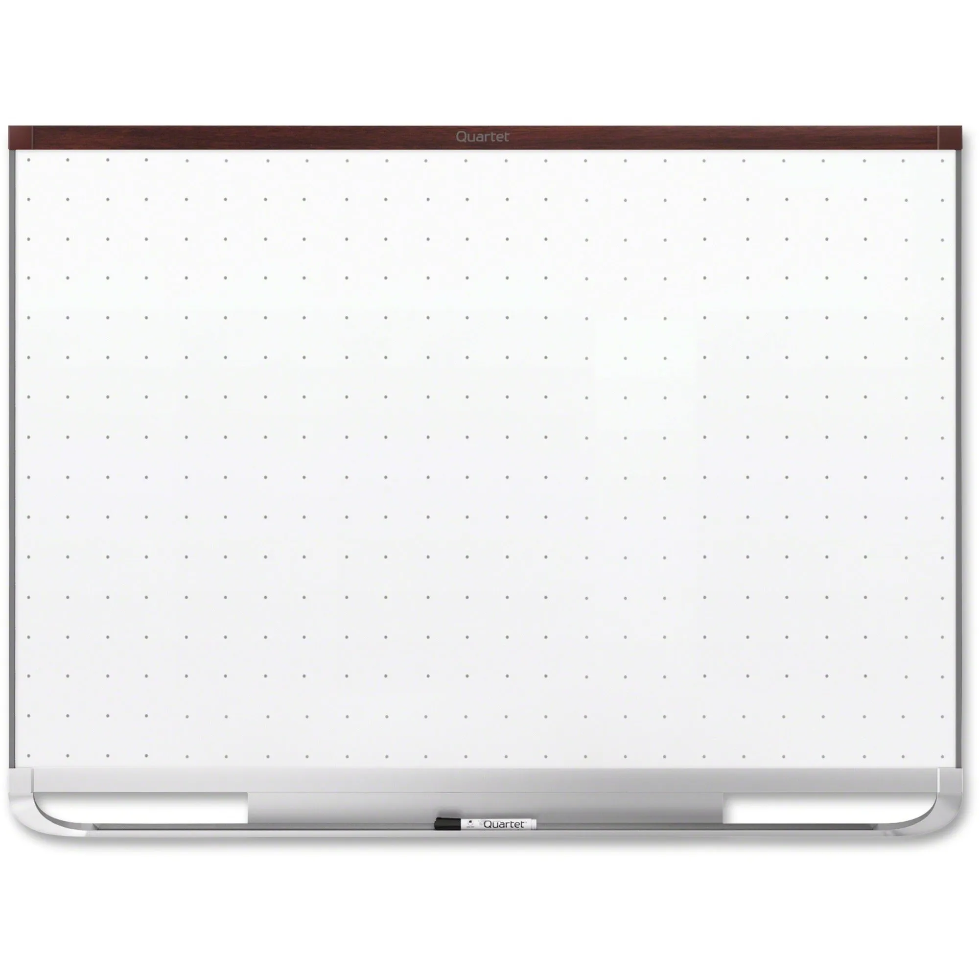 Quartet® Prestige® 2 Total Erase®Magnetic Whiteboard, 8' x 4', Mahogany Finish Frame