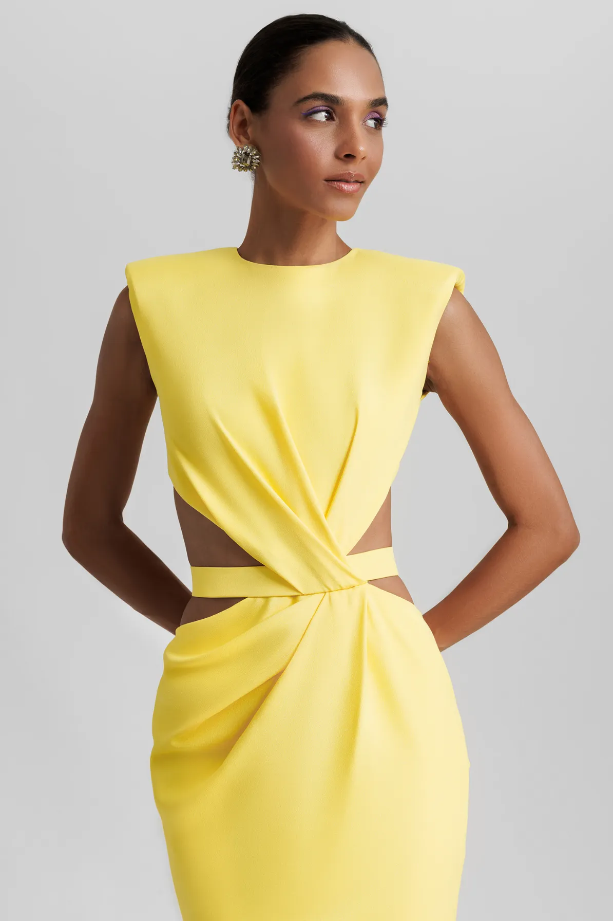 Quinn Gown in Yellow by Gemy Maalouf - RENTAL