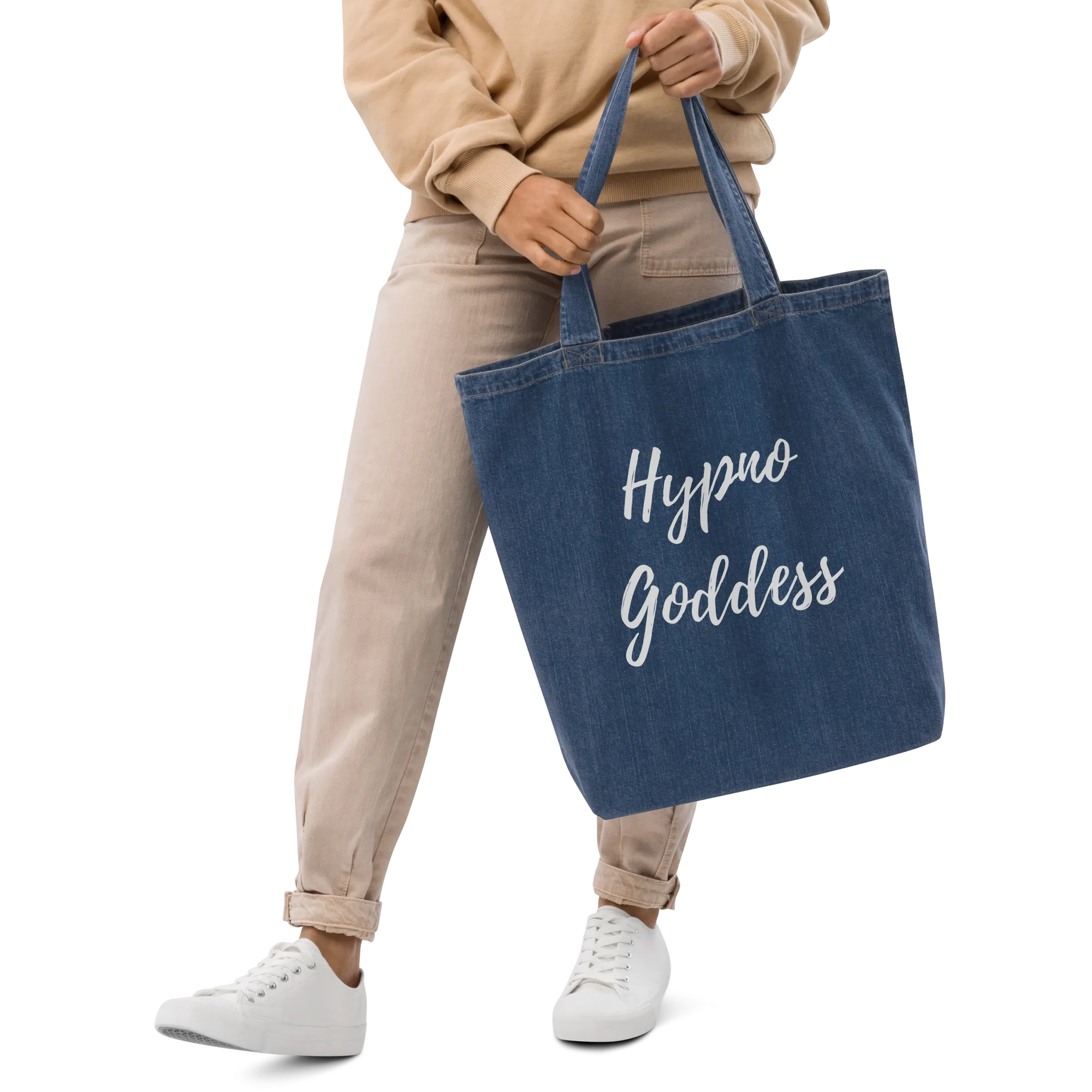 "Hypno Goddess" Organic denim tote bag