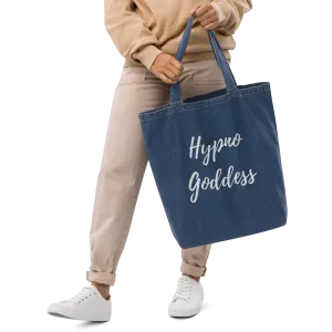 "Hypno Goddess" Organic denim tote bag