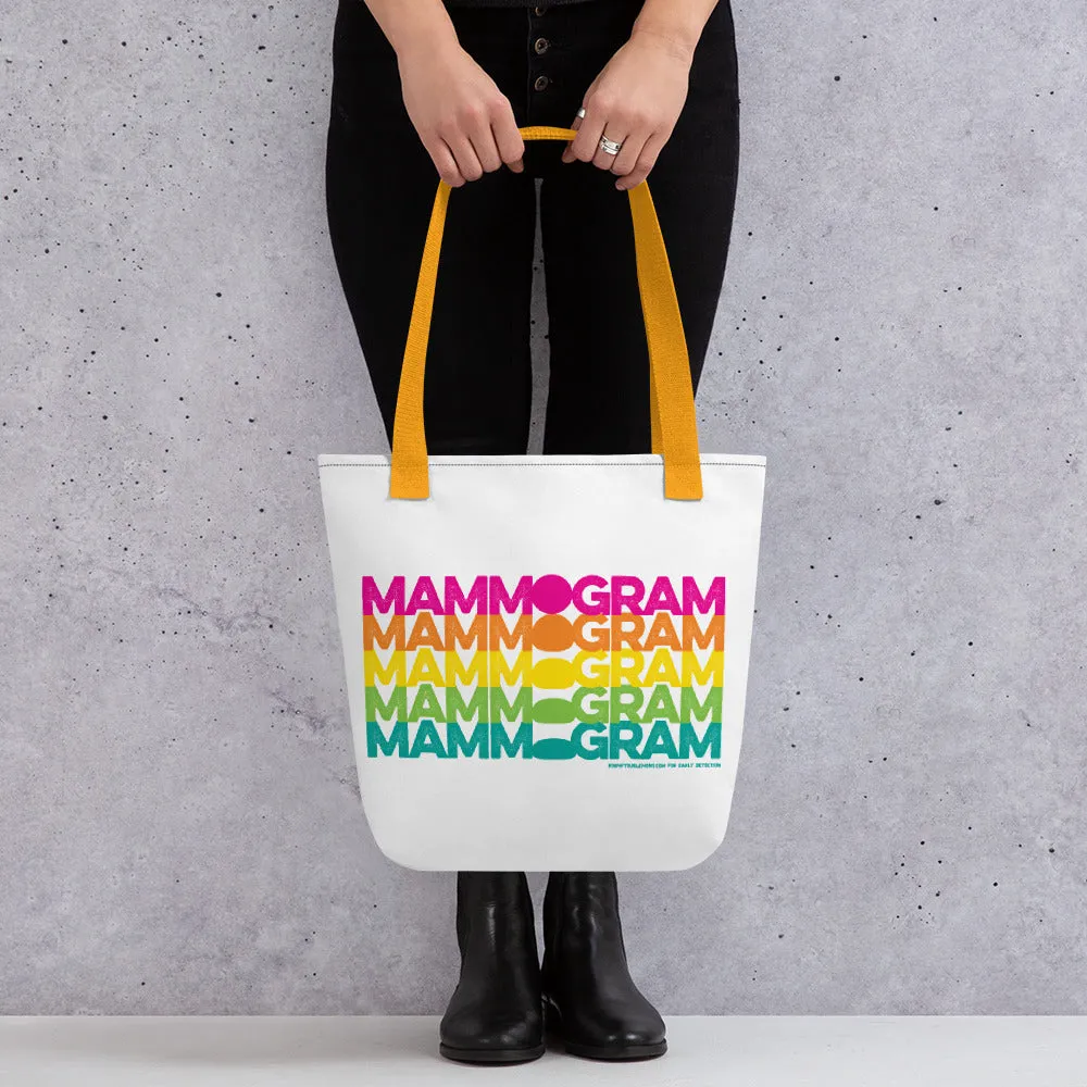 Rainbow Mammogram Tote bag (15x15 in)