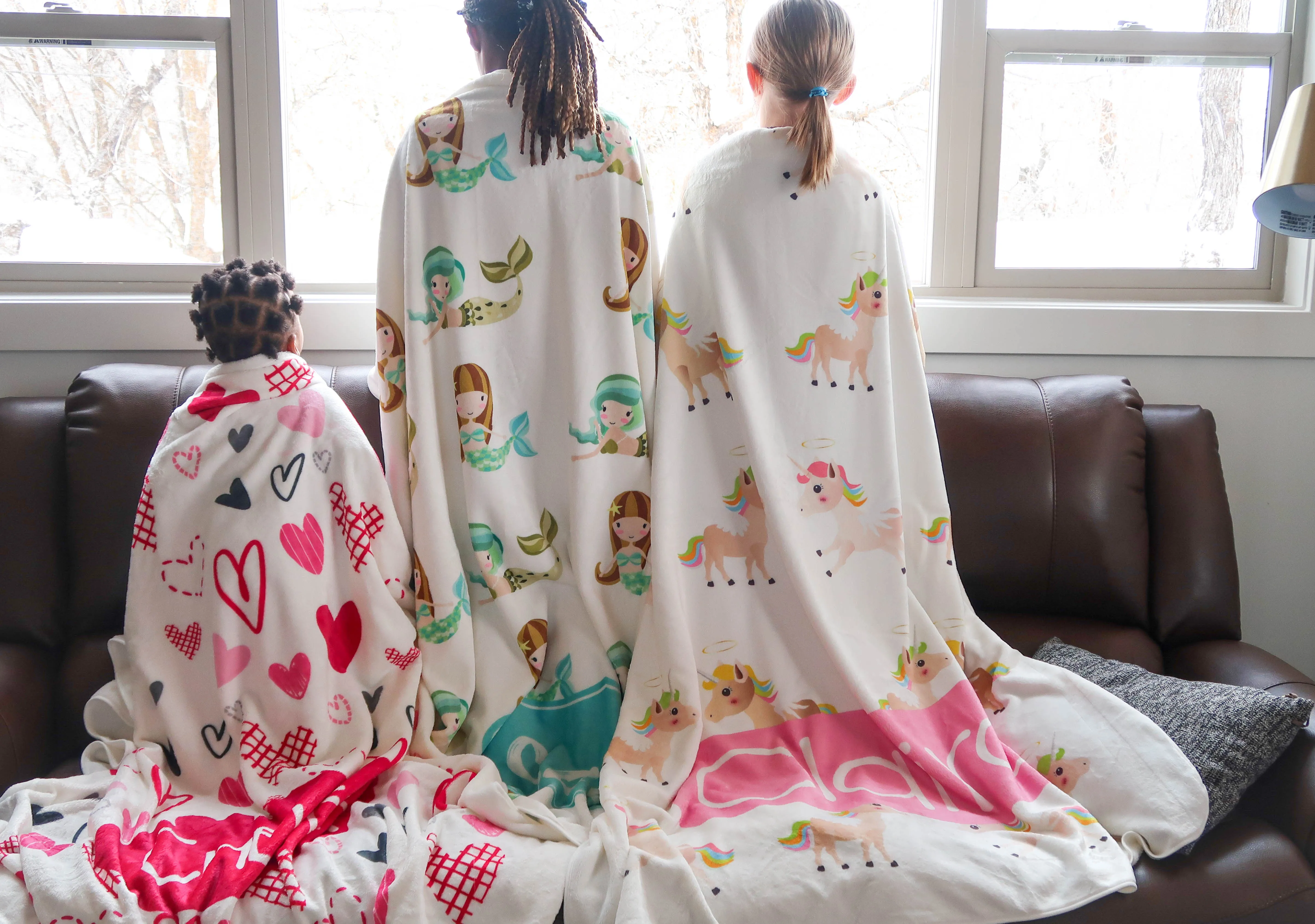 Rainbows and Clouds Large Blanket