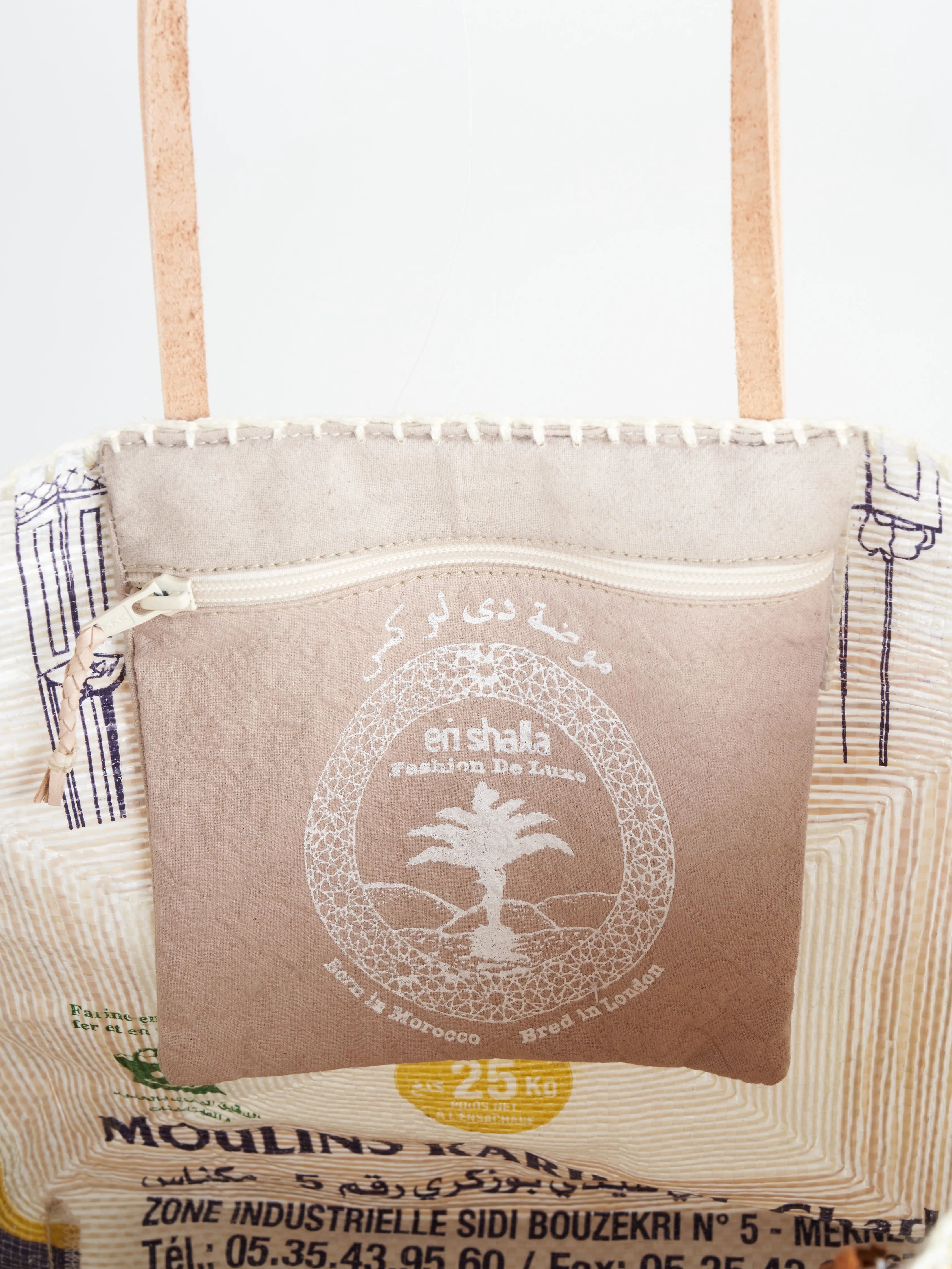 recycled bag - gold/nude