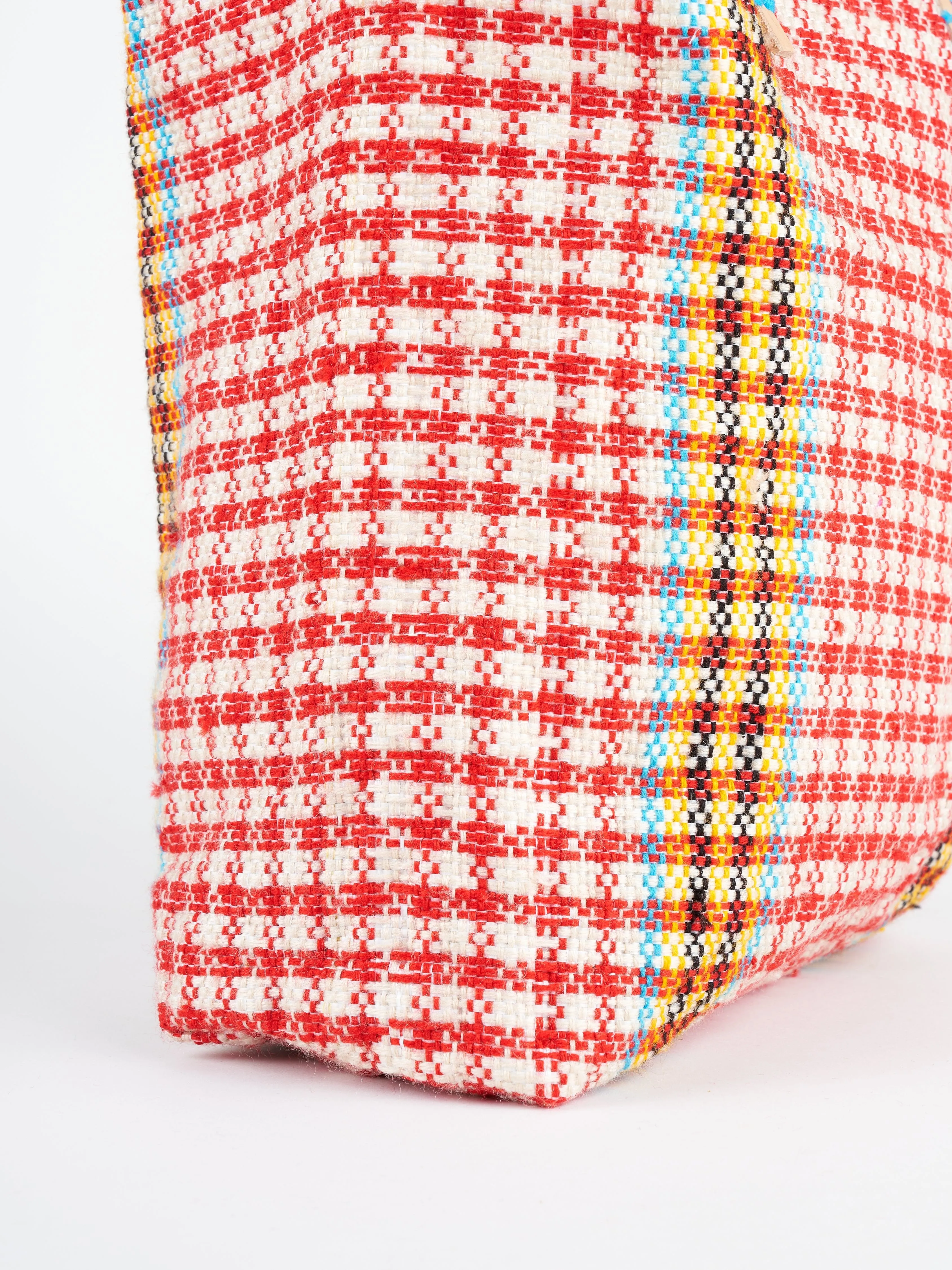 recycled bag - red checker