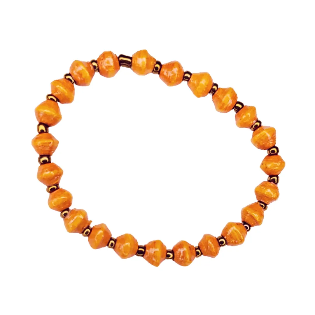 Recycled Paper Bead Bracelet - Constant