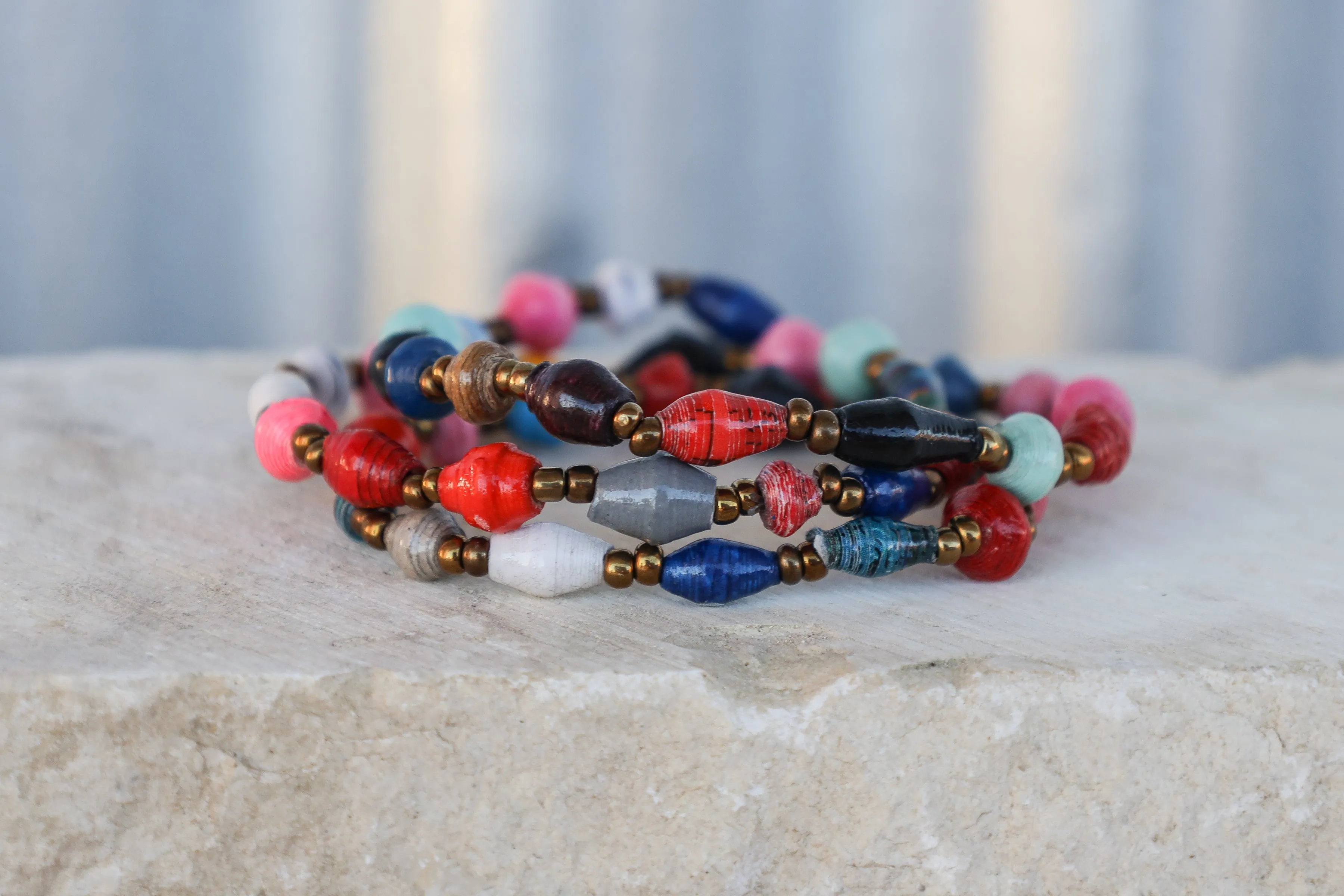 Recycled Paper Bracelet- Multi