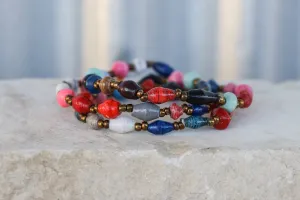 Recycled Paper Bracelet- Multi