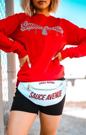 Red Glitter SA | White Crossbody Fanny Pack