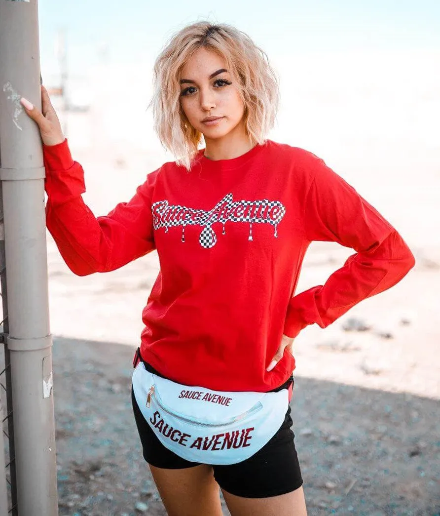 Red Glitter SA | White Crossbody Fanny Pack