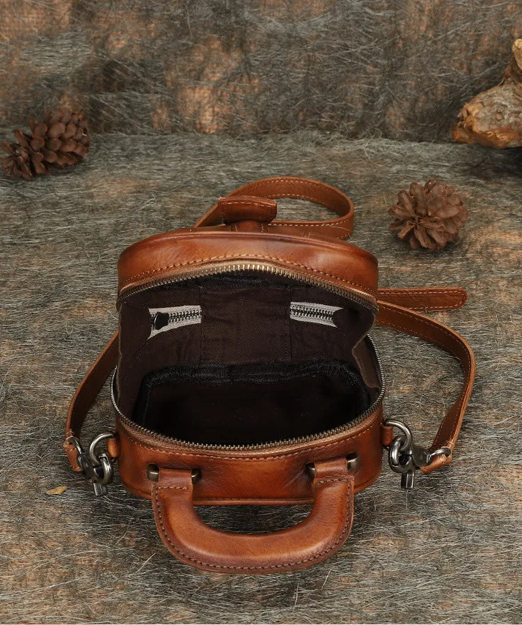 Red Leather Womens Small Vertical Shoulder Bag Small Handmade Crossbody Handbag Purse for Ladies