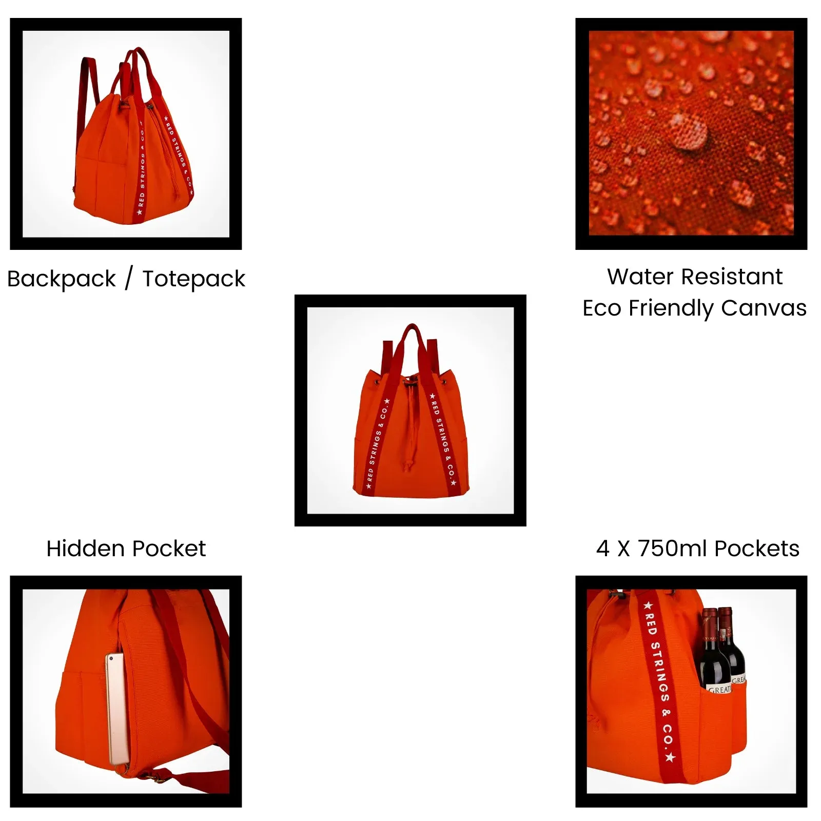 RED STRINGS & CO. Nomad Smart Tote Pack