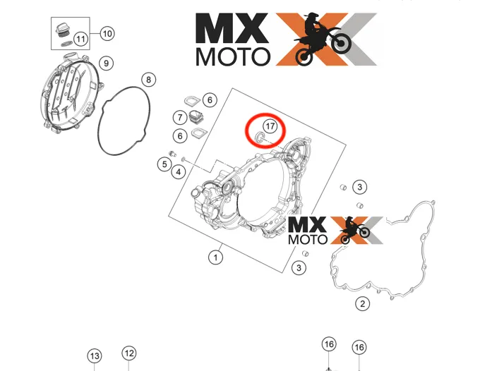 Retentor Pedal Partida Original 19x30x7 KTM 250 a 540 94 a 23 - Husqvarna 14 a 23 - Husaberg 11 a 14 - GAS GAS 85 a 300 ( que tenham Kick Start ) - 0760193070