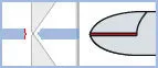 Reverse Angle Cutter 5'' very slim pointed jaws with fine bevel, cuts flush behind components 3552HS22