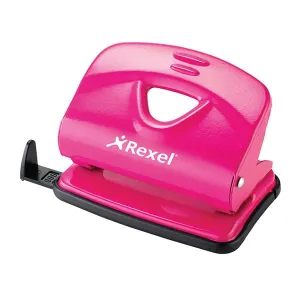 Rexel V220 2 Hole Metal 20 Sheet Punch Pink