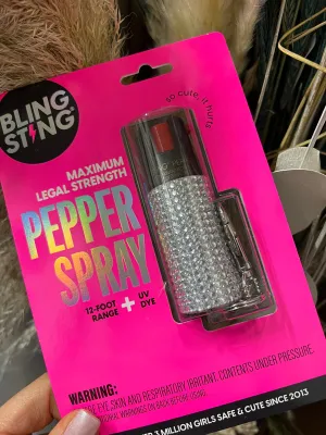 Rhinestone Bling Sting Keychain - Silver Stunner