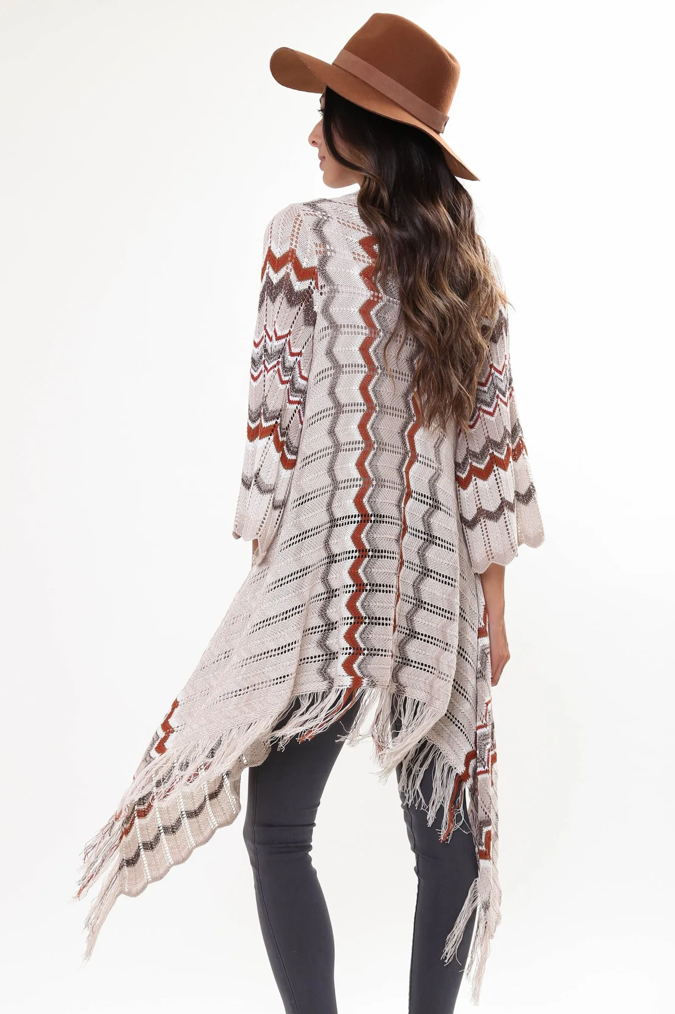 River Fringe Sweater in Satchel