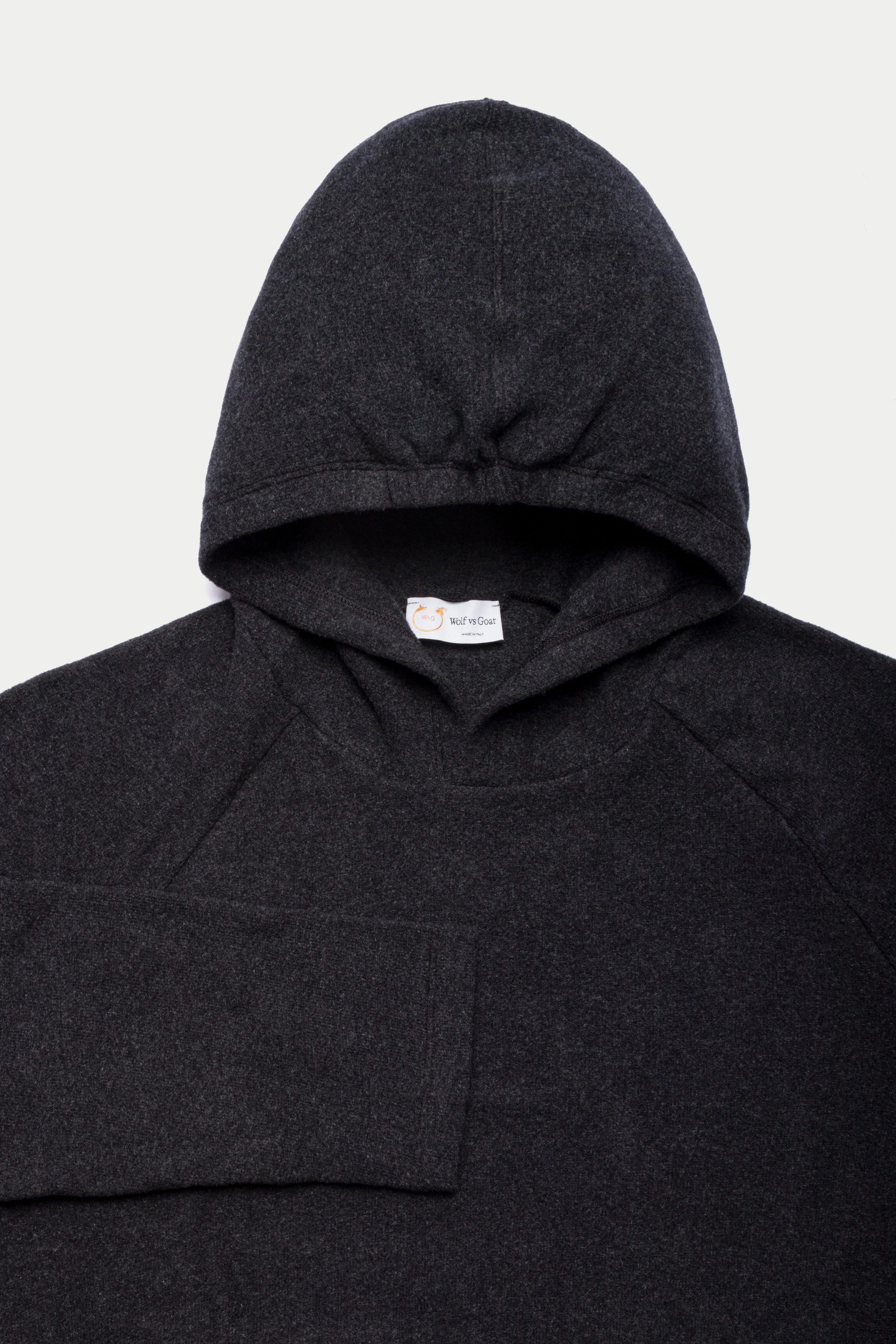 Rocco Brushed Cotton Hoodie Charcoal Grey