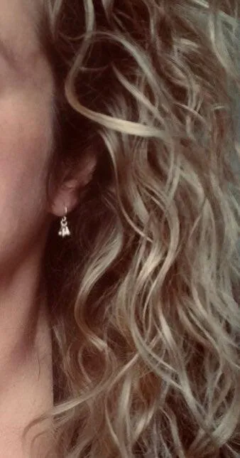 Rose Gold Drop Earrings - dainty little dangle teardrop minimalist trio of small polished charms - 14K gold fill upgrade hook option
