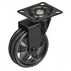 Roulette design simple en aluminium - acier rustique