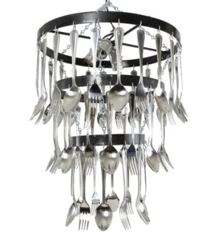 Round Bar Three Tier Fork and Spoon Chandelier