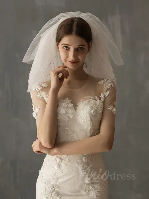 Roycebridal Simple Short Bridal Veils AC1010