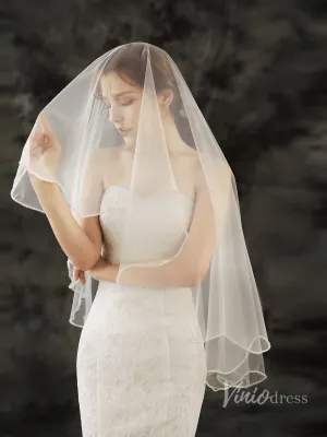 Roycebridal Simple Tulle Drop Veil Viniodress TS1922