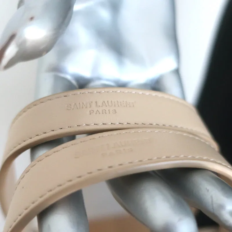 Saint Laurent LouLou Small Tote Beige Y Quilted Leather Crossbody