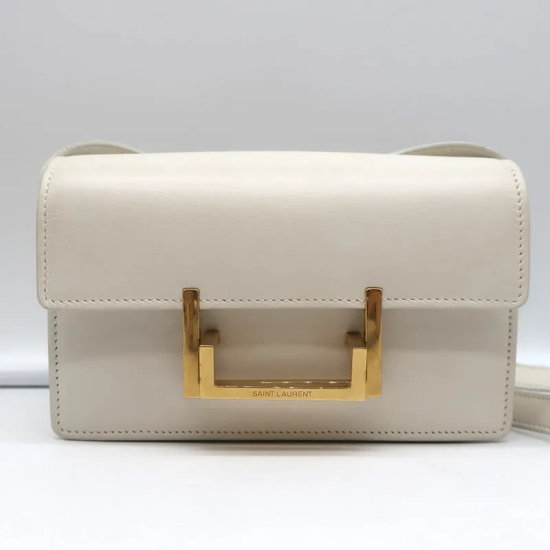 Saint Laurent Lulu Small Crossbody Bag Cream Leather