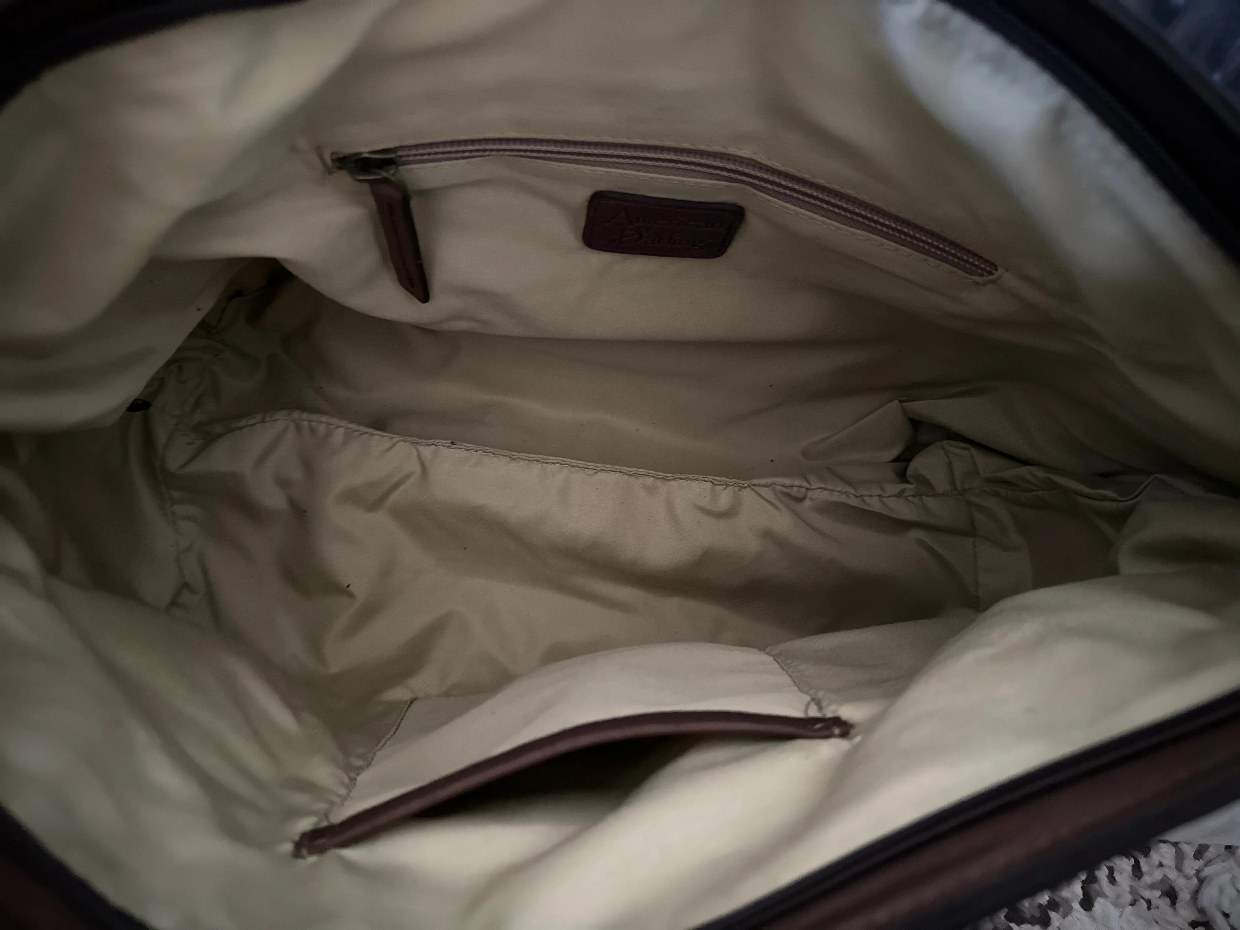 Scalloped Tooled Leather Buckstitch Cowhide Tote